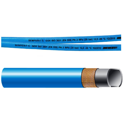 Рукава кислородные для сварки и резки металла GOX "SEMPERIT"(цвет голубой)EN559:2003.